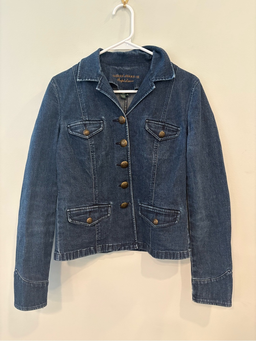 Ralph Lauren vintage equestrian button front denim jacket medium